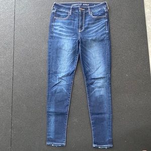 American Eagle super stretch high rise dark wash jeggings